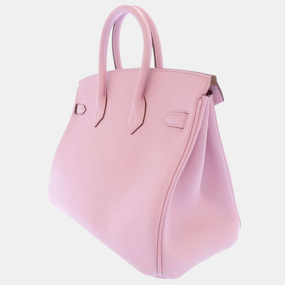 

Hermes Pink Swift Leather Gold Hardware Birkin 25 Bag