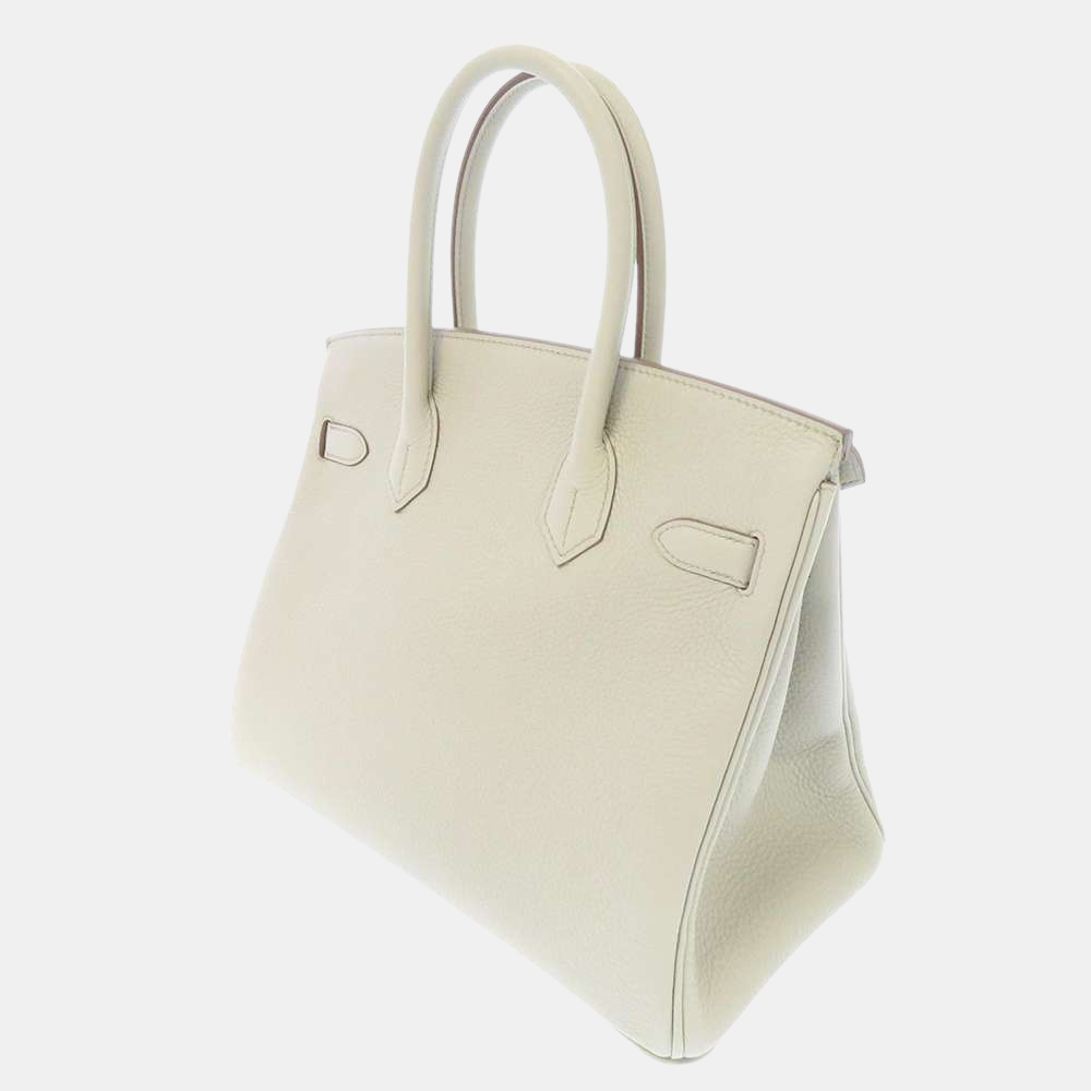 

Hermes White Togo Leather Gold Hardware Birkin 30 Bag