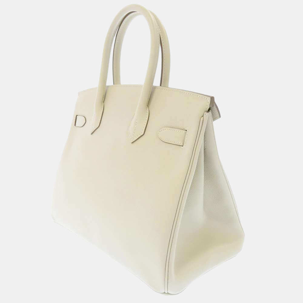 

Hermes White Epsom Leather Gold Hardware Birkin 30 Bag