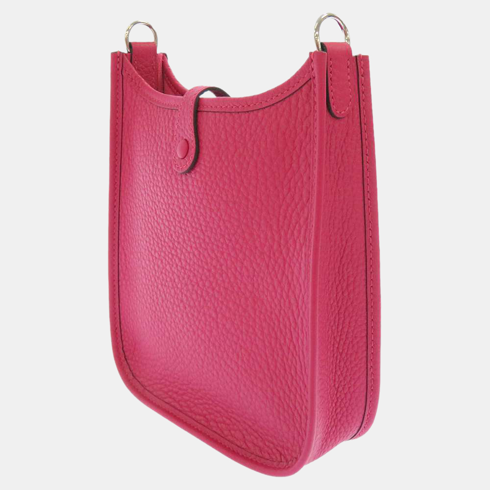 

Hermes Pink Taurillon Clemence Leather Evelyn Amazon TPM Shoulder Bag
