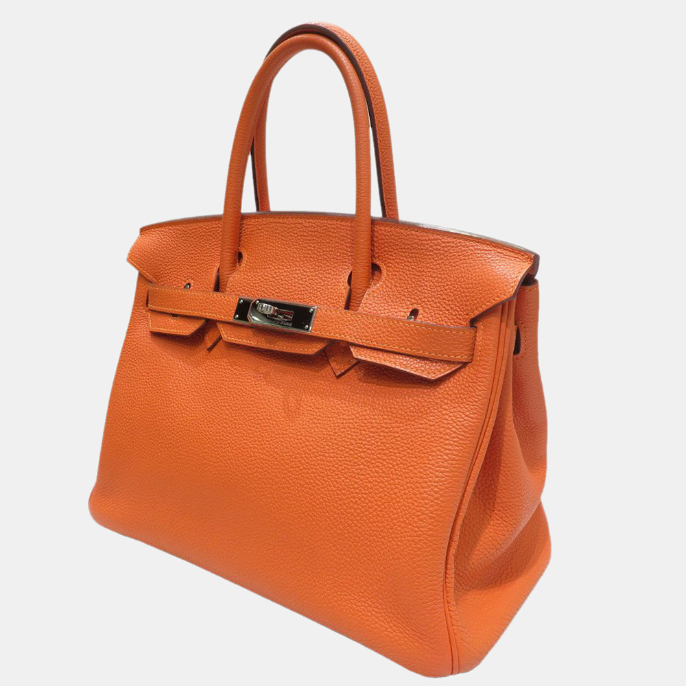 

Hermes Birkin 30 Tote Bag Orange/S Hardware Togo