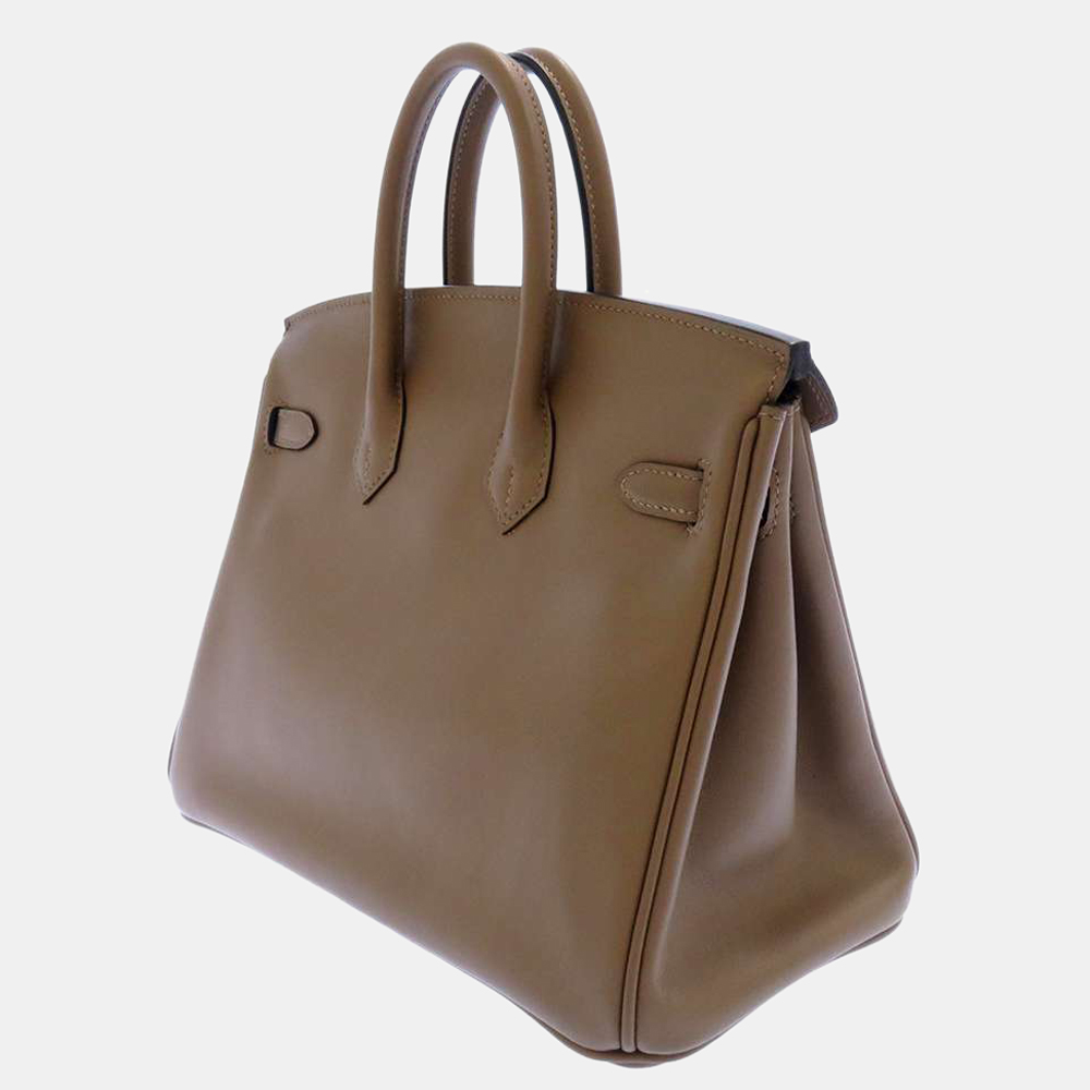 

Hermes Beige Leather Palladium Hardware Birkin 25 Bag