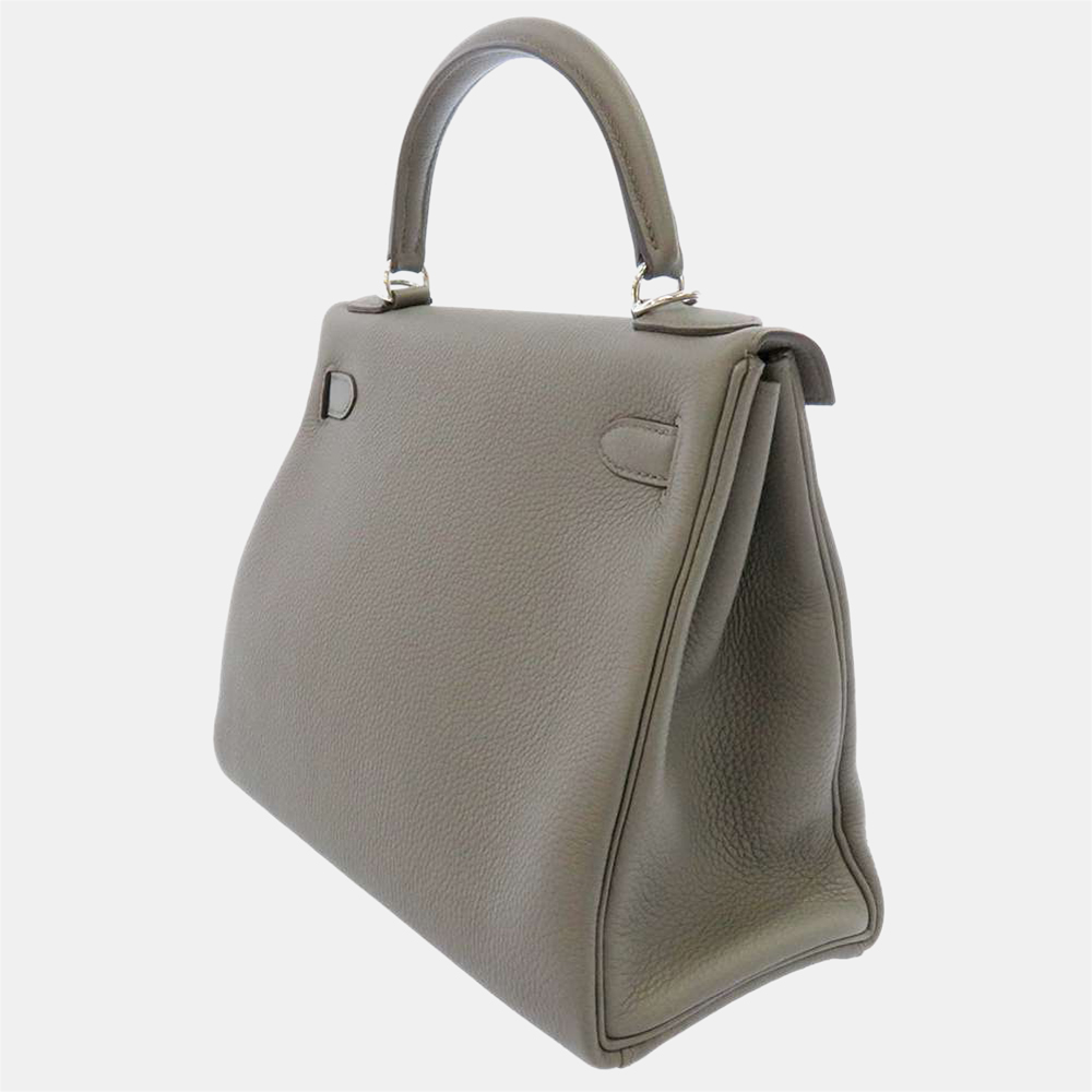 

Hermes Grey Togo Leather Palladium Hardware Kelly 28 Bag