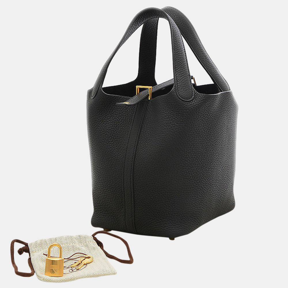

Hermes Picotin Lock PM 18 Taurillon Black U Engraved Handbag