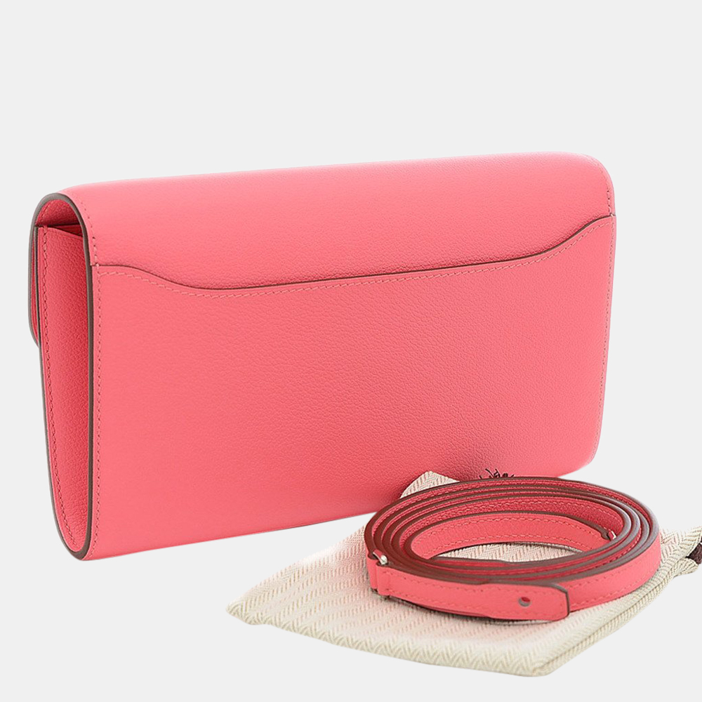 

Hermes Constance To Go Ever Color Rose Azare Z Engraved Shoulder Bag, Pink