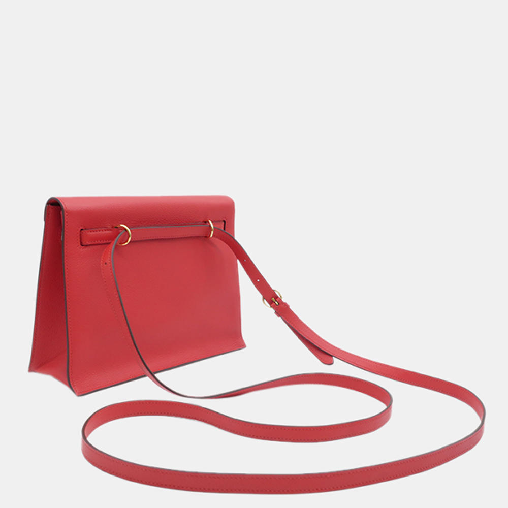 

Hermes Rouse Coeur Swift Kelly Shoulder Bag, Red