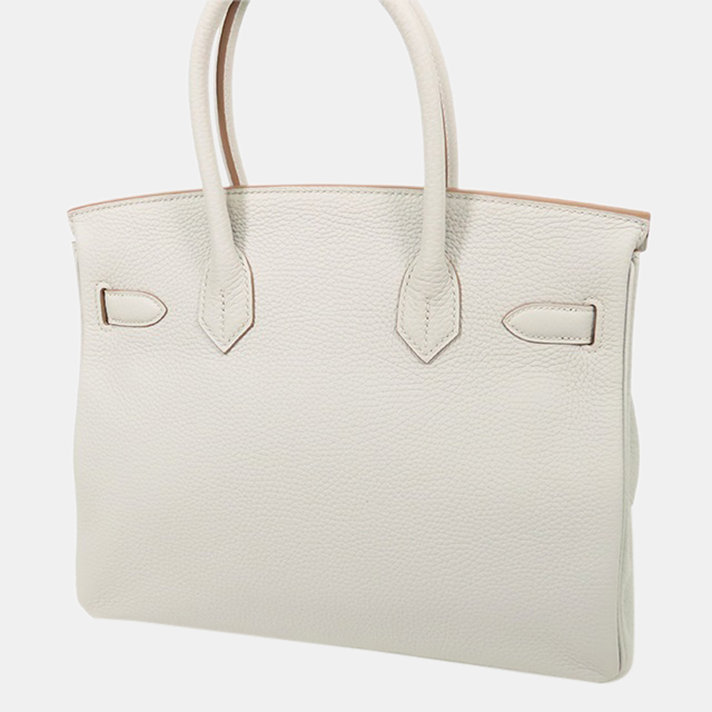 

Hermes Pearl Gray Taurillon Clemence Birkin 30, Grey