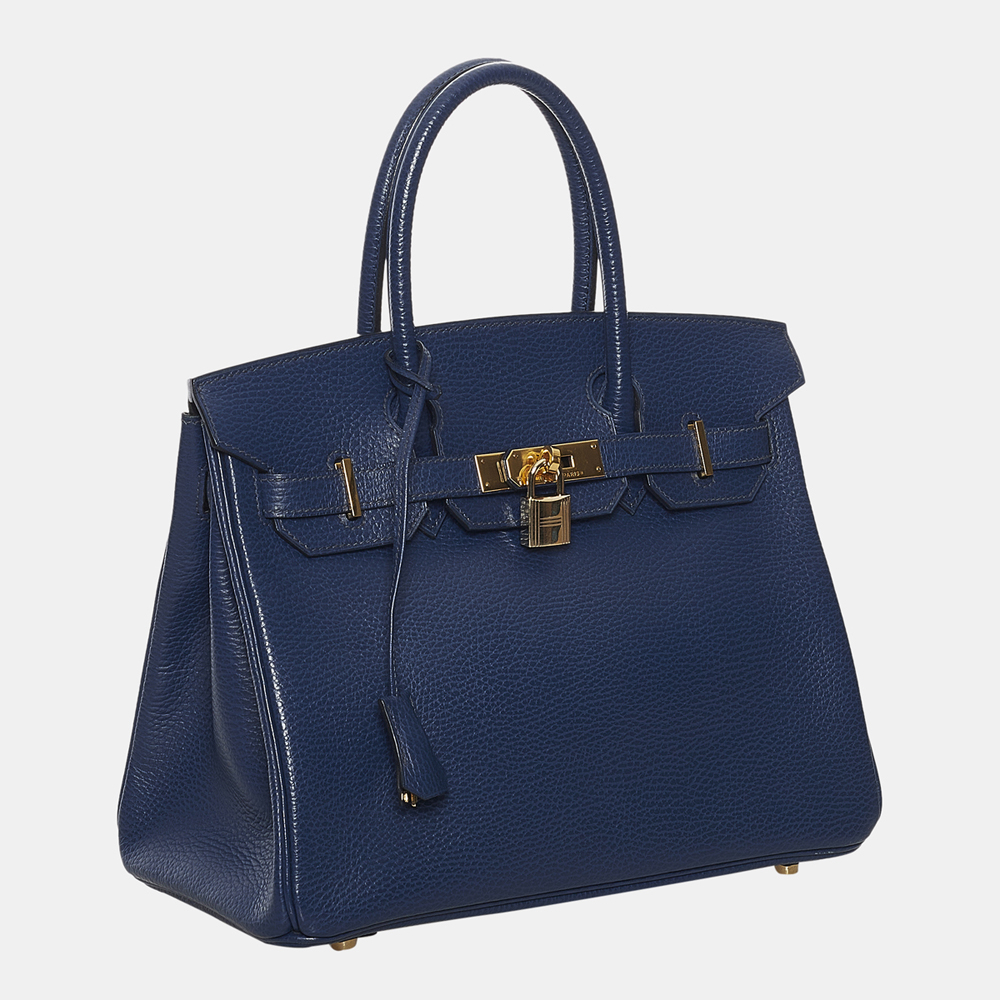 

Hermes Blue Ardennes Birkin 30
