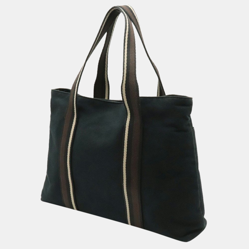 

Hermes Troca Horizontal MM Tote Bag Shoulder Canvas Leather Black Brown Beige