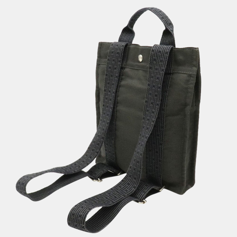 

Hermes Yale Line Sac Ad PM Rucksack Backpack Shoulder Bag Canvas Gray, Grey