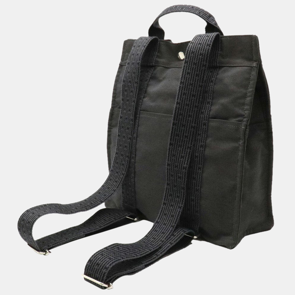 

Hermes Yale Line Sac Ad MM Rucksack Backpack Shoulder Bag Canvas Gray, Grey