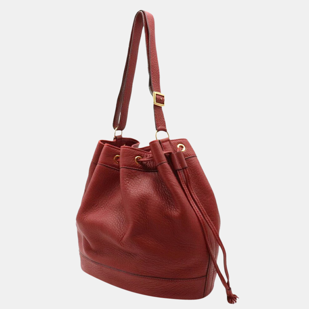 

Hermes market PM shoulder bag leather red C stamp