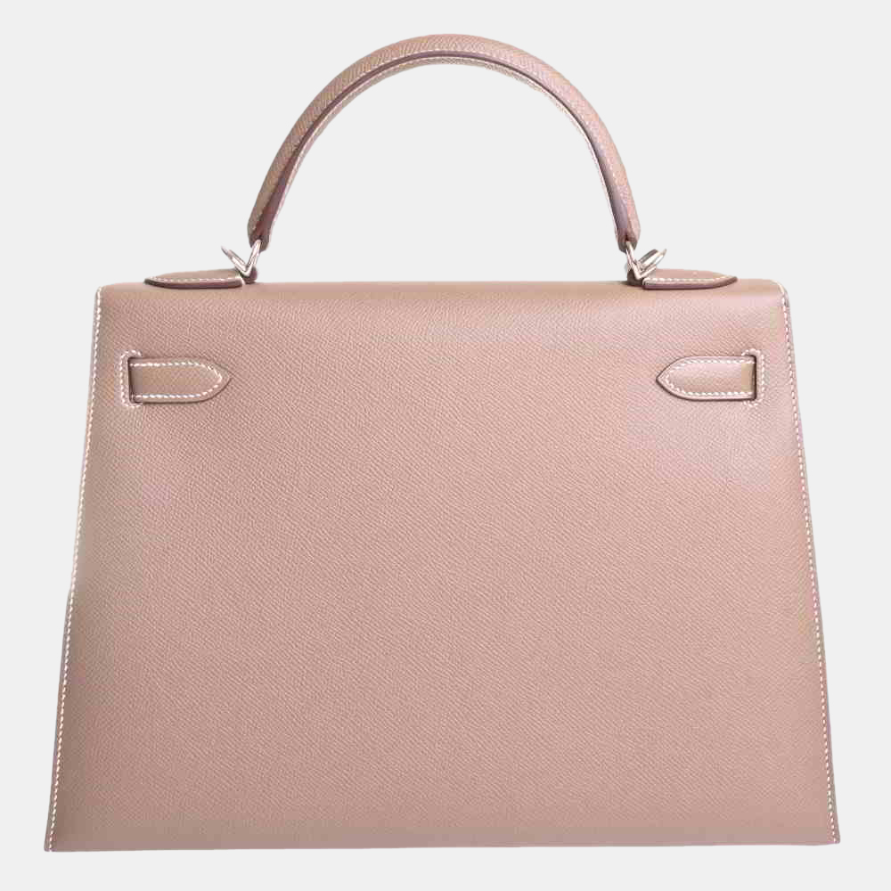 

Hermes Vaux Epsom Kelly 32 Handbag Greige, Brown