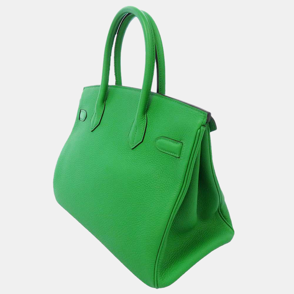 

Hermes Green Togo Leather Palladium Hardware Birkin 30 Bag