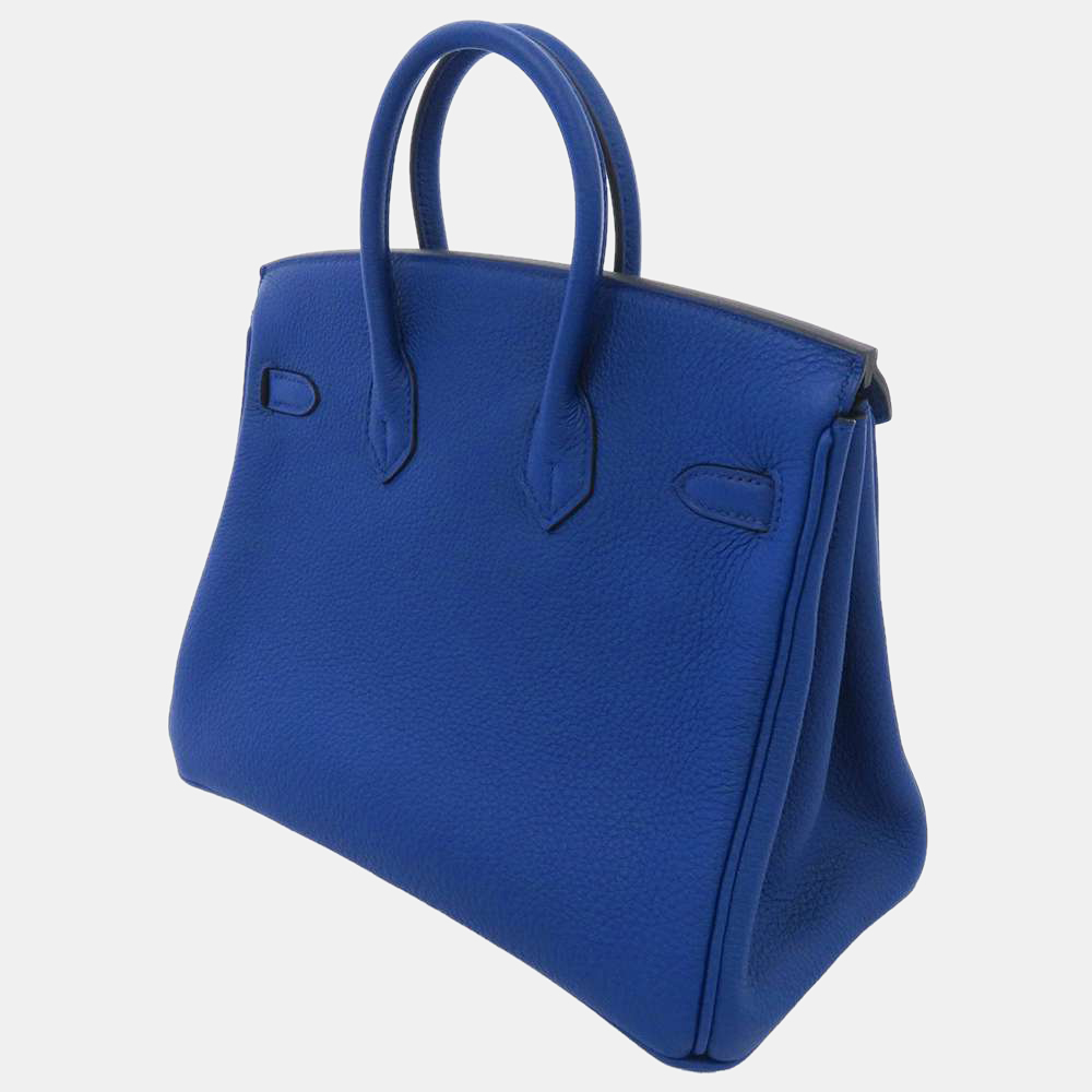 

Hermes Blue Togo Leather Palladium Hardware Birkin 25 Bag