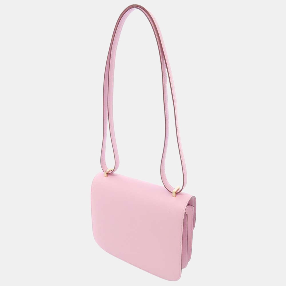 

Hermes Pink Epsom Leather Constance III Shoulder Bag