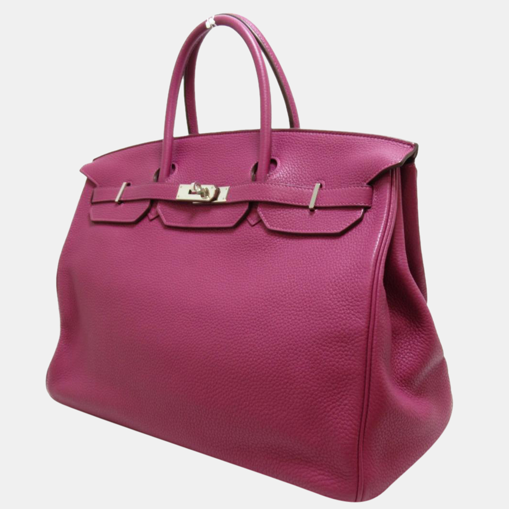 

Hermes Pink Togo Leather Palladium Hardware Birkin 40 Bag