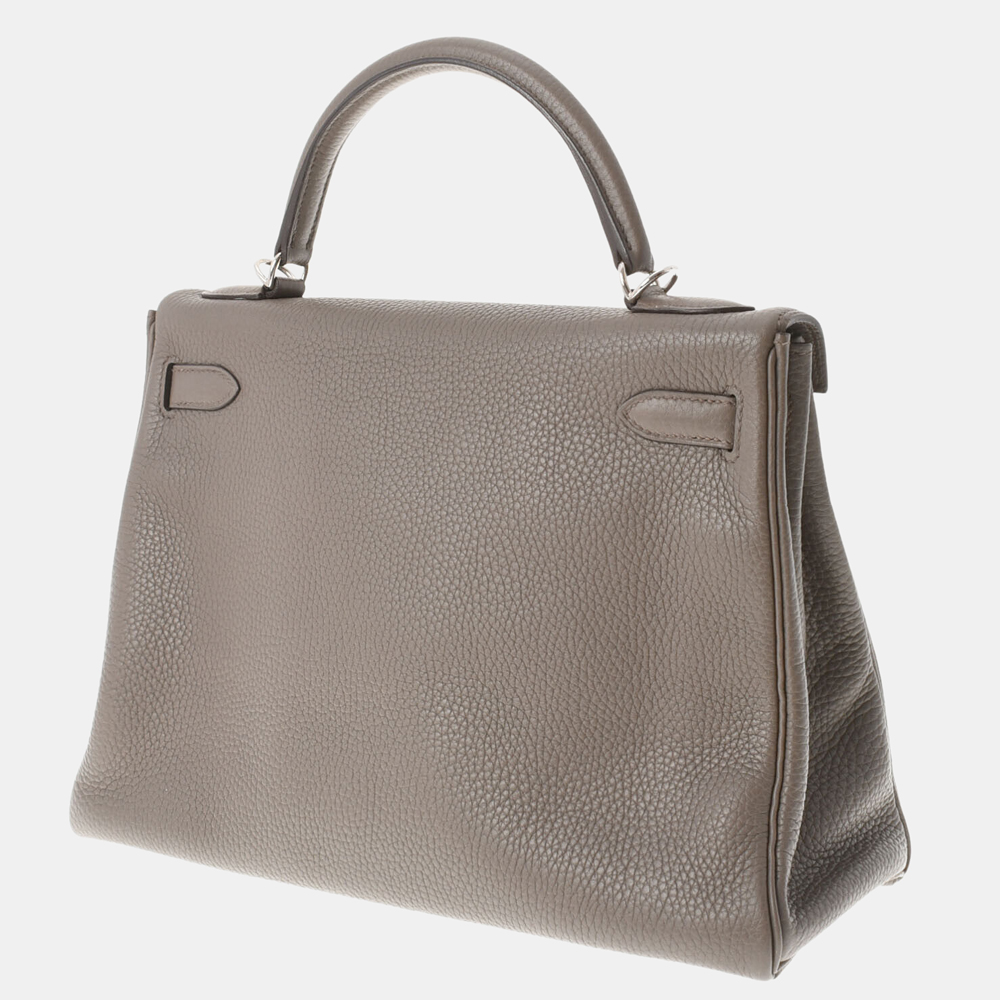 

Hermes Grey Togo Leather Palladium Hardware Kelly Retourne 32 Bag