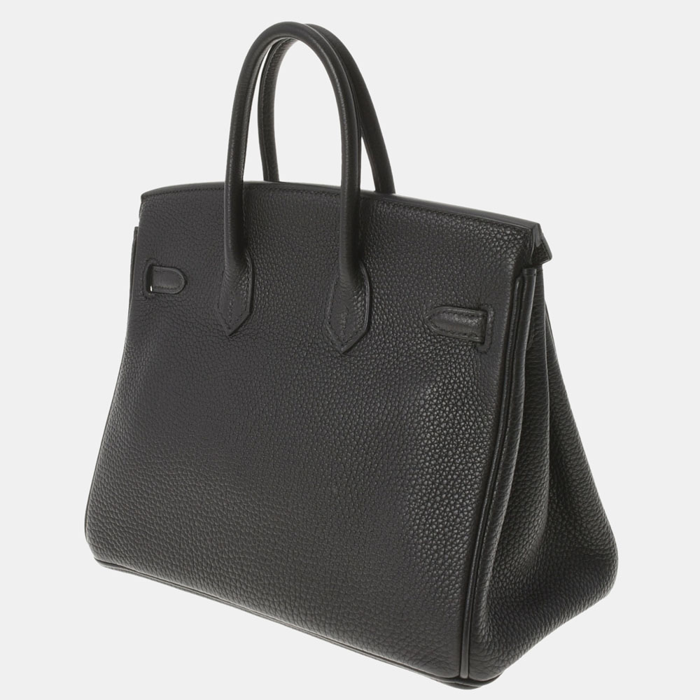 

Hermes Black Togo Leather Palladium Hardware Birkin 25 Bag