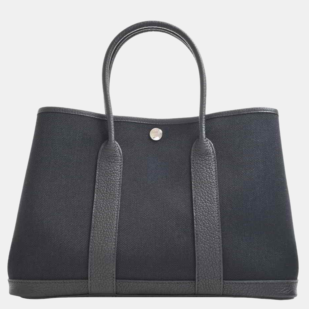 

Hermes Toile H Negonda Garden TPM Tote Bag Black