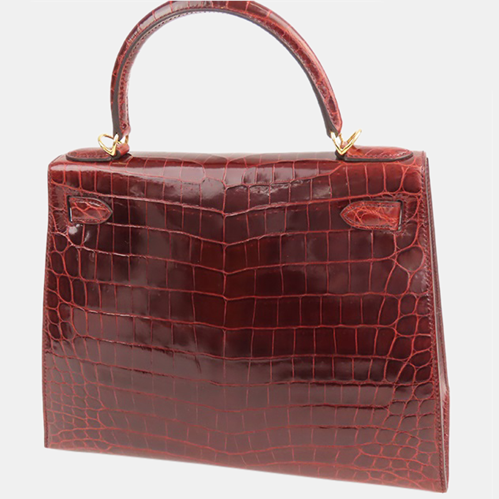 

Hermes Bourgogne Niloticus Kelly 28, Burgundy