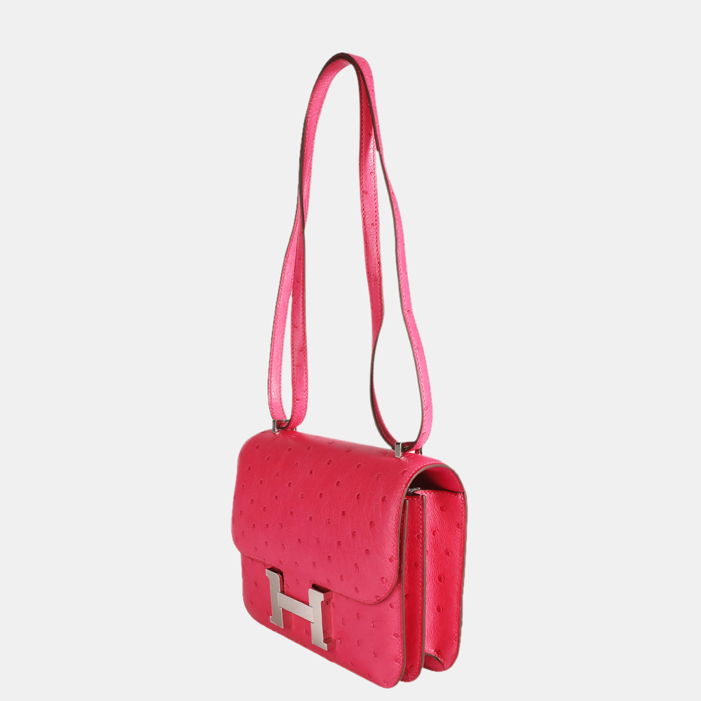 

Hermes Rose Tyrien Ostrich Constance 18 PHW, Pink