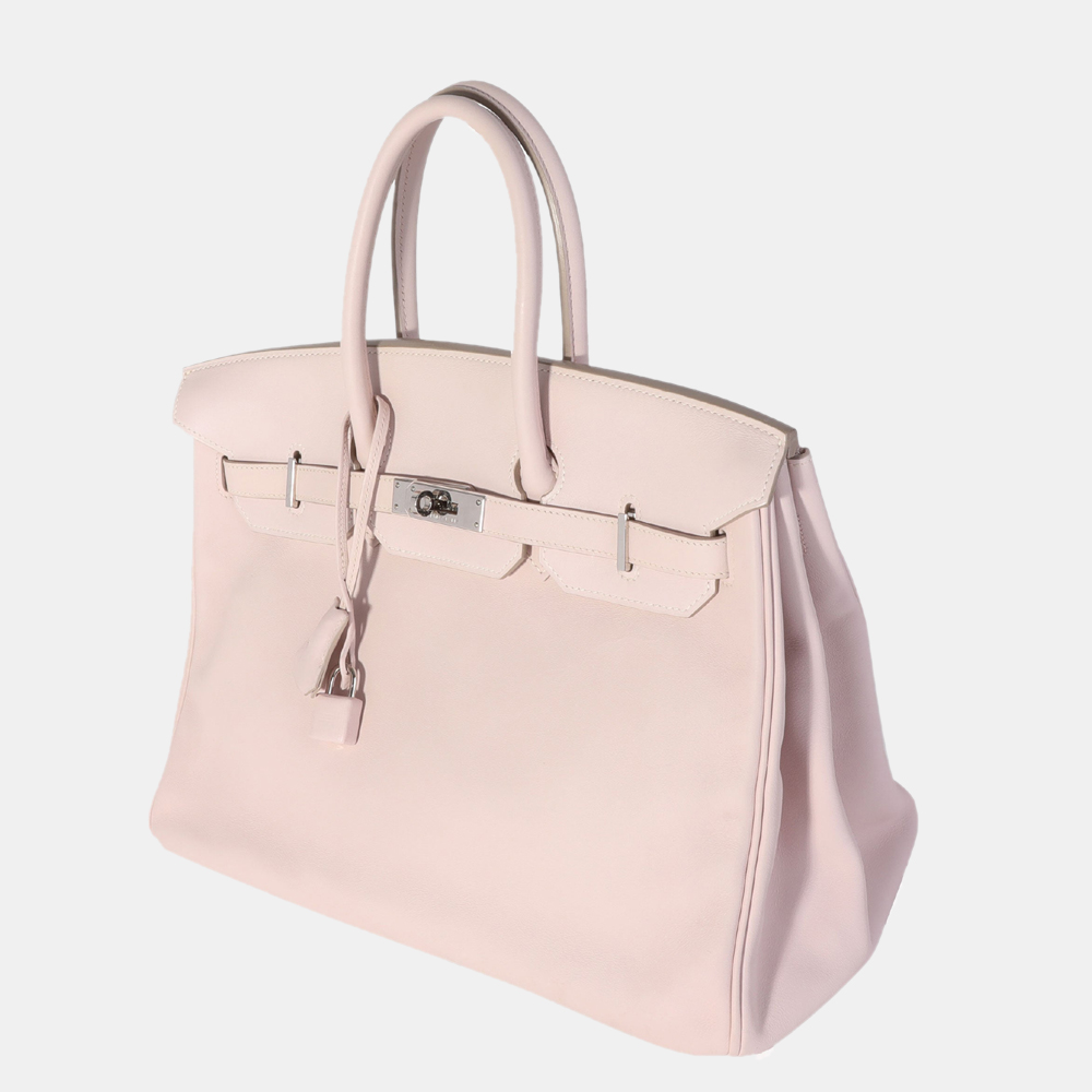 

Hermes Rose Dragee Swift Birkin 35 PHW, Pink