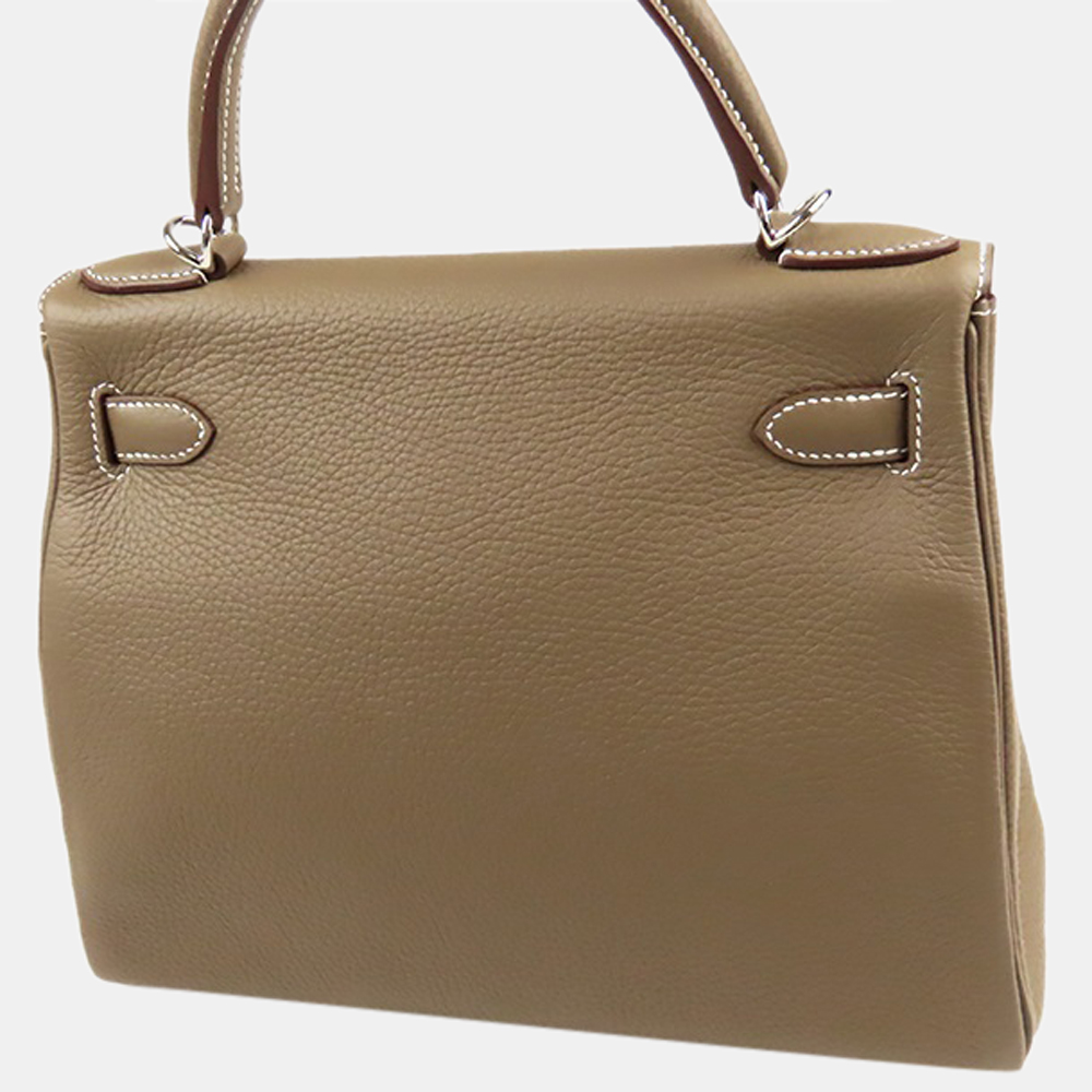 

Hermes Etoupe Taurillon Clemence Kelly 28 (2021), Grey