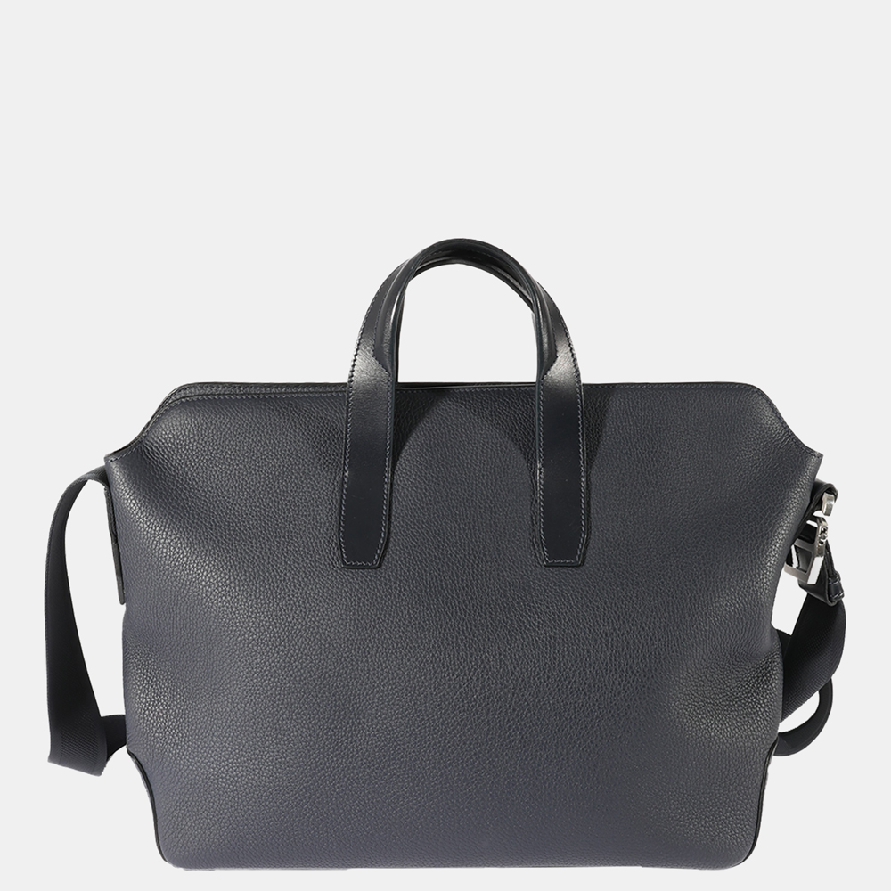 

Hermes Bleu Nuit Togo CityNews Briefcase, Black