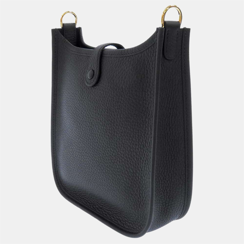 

Hermes Black Leather Evelyne Amazone TPM Shoulder Bag