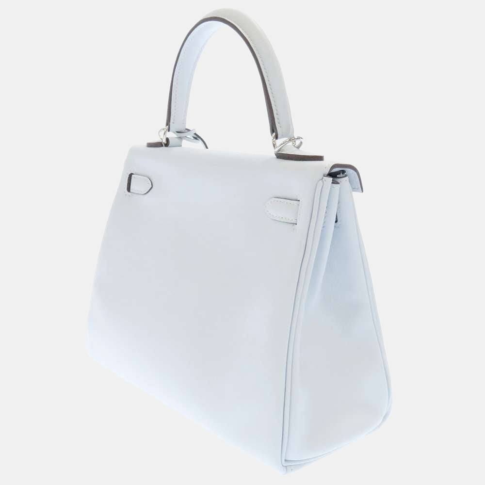 

Hermes Pale Blue Swift Leather Palladium Hardware Kelly 25 Bag