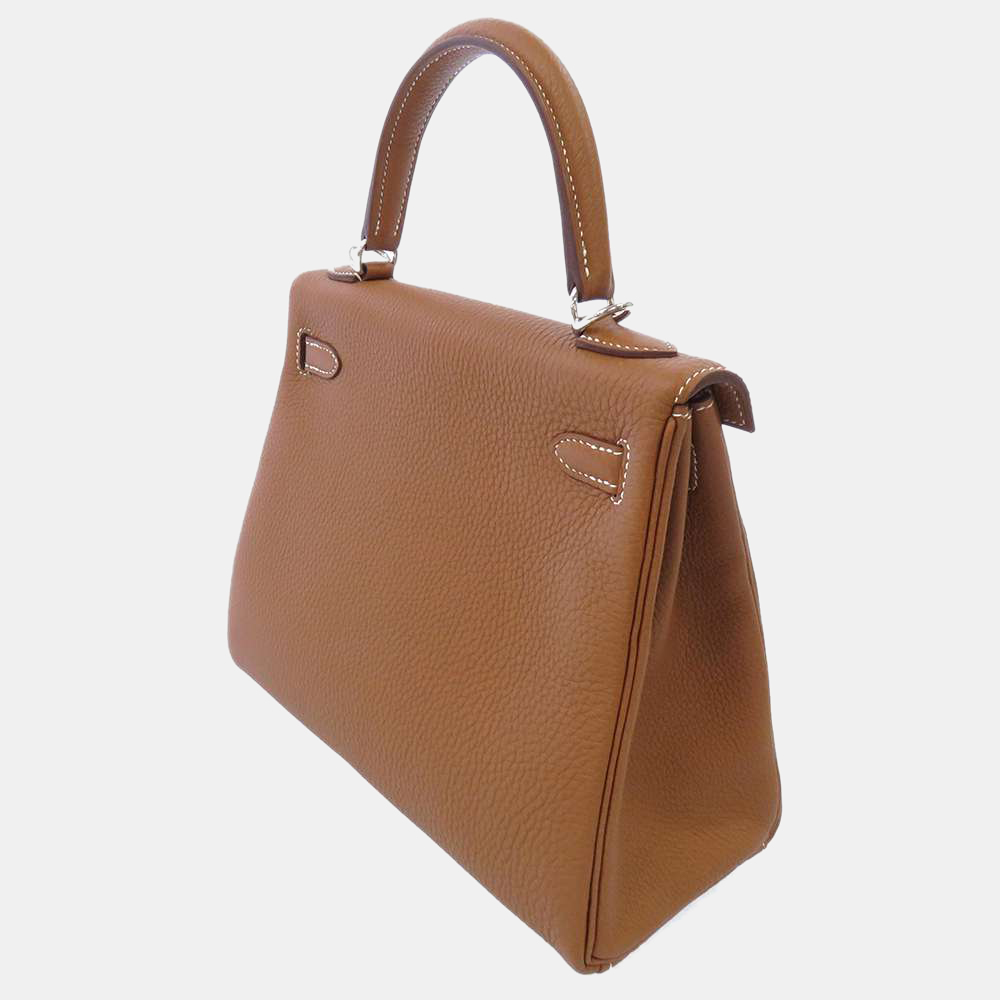 

Hermes Gold Togo Leather Palladium Hardware Kelly 25 Bag