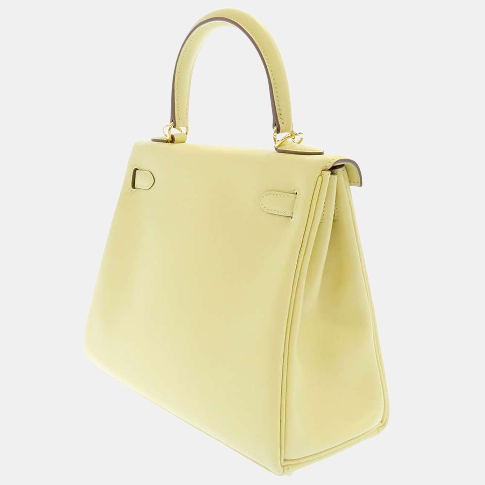 

Hermes Yellow Swift Leather Gold Hardware Kelly 25 Reourtne Bag
