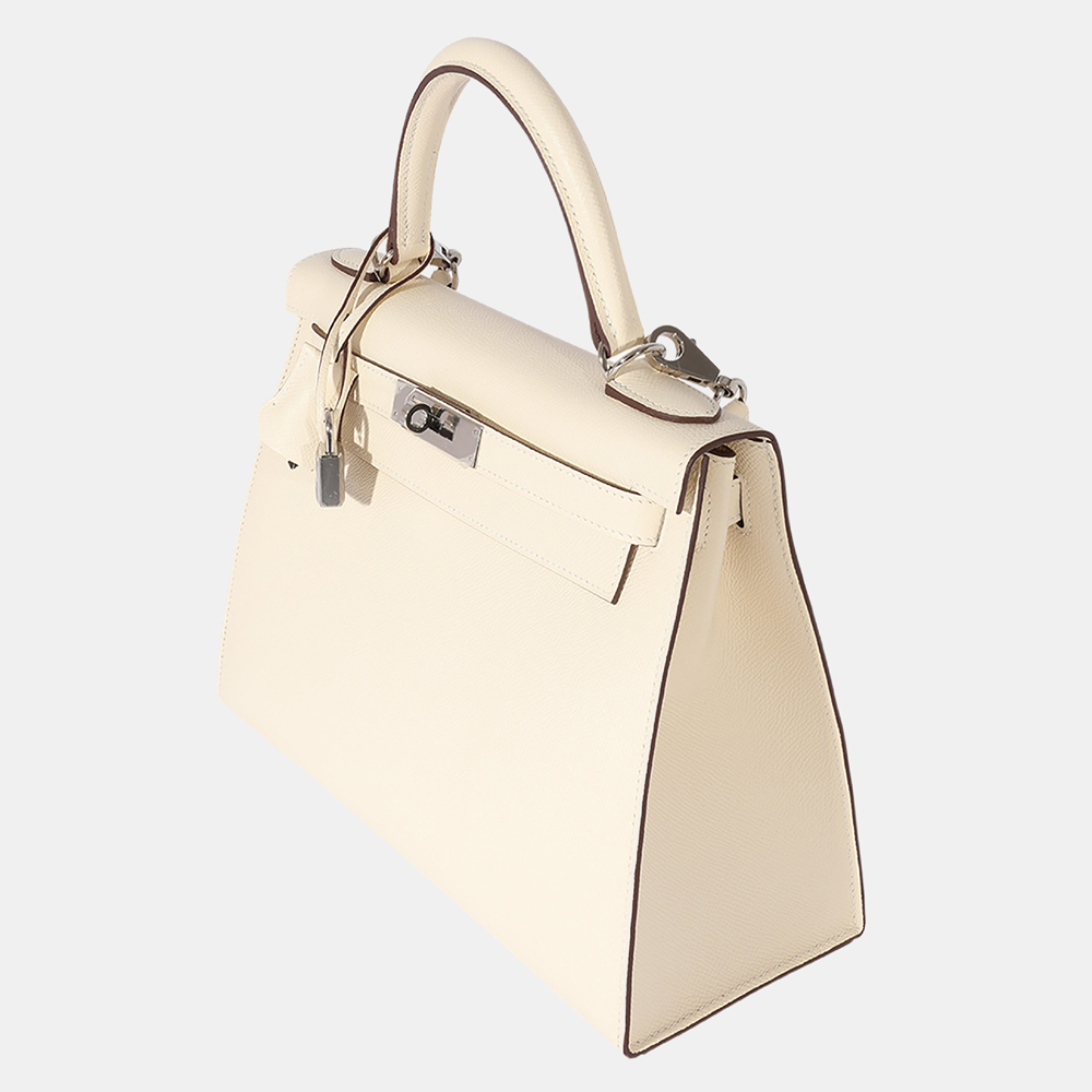 

Hermes Nata Verso Epsom Kelly Sellier 28 PHW, Cream