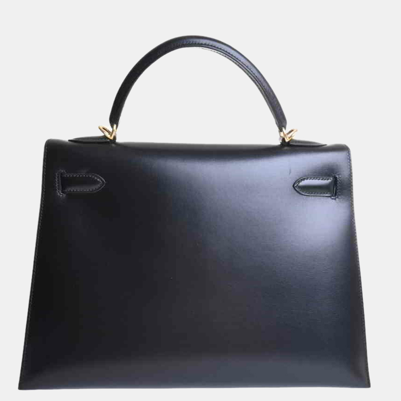 

Hermes box calf Kelly 32 handbag black