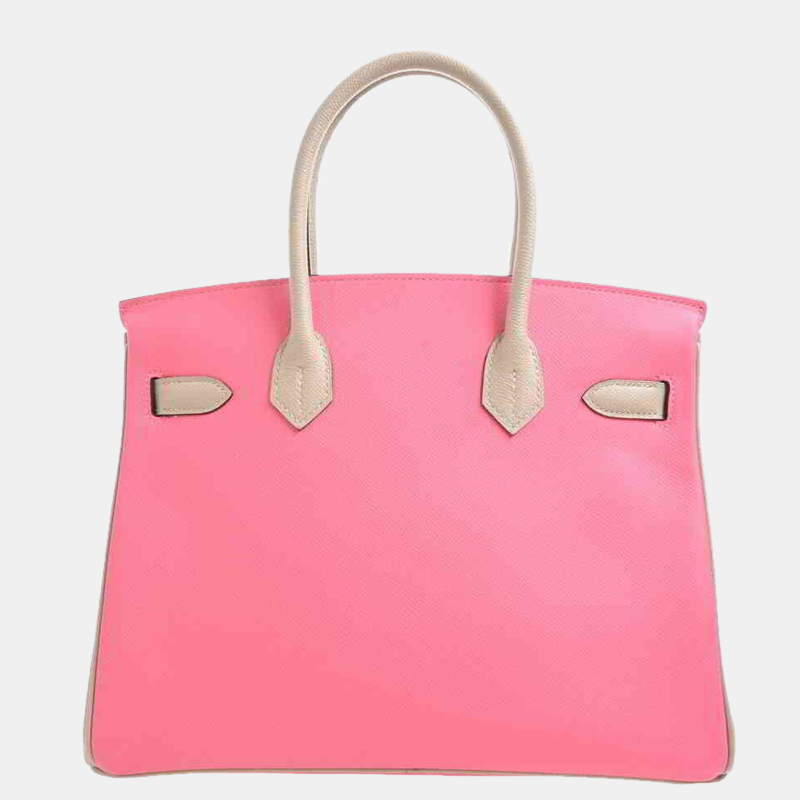 

Hermes Vaux Epsom Birkin 30 SP Order Handbag Pink/Beige