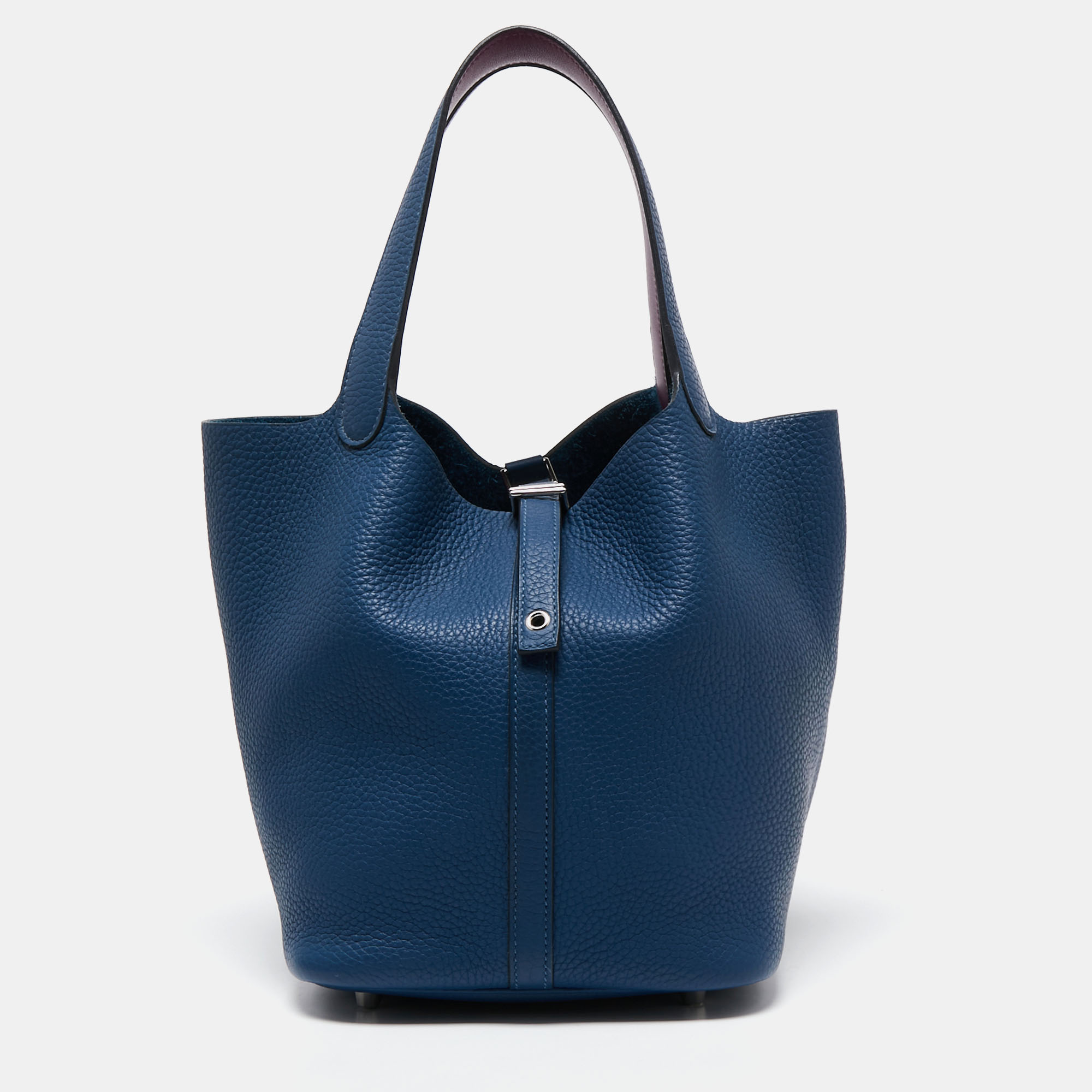 مملوكة مسبقًا حقيبة هيرمس بيكوتين لوك 22 جلد ايزمير كليمنيس أزرق 