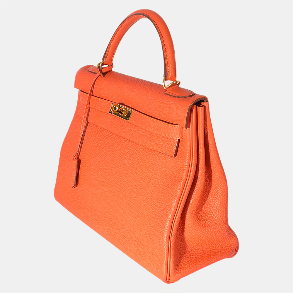 

Hermes Orange Togo Kelly 32 GHW