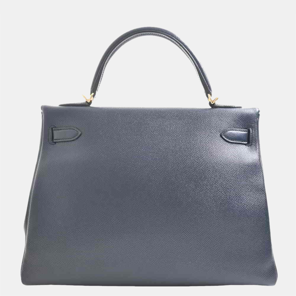 

Hermes Vaux Epsom Kelly 32 Handbag Navy, Navy blue