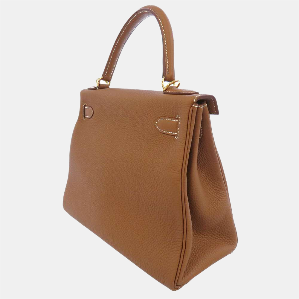 

Hermes Gold Togo Leather Gold Hardware Kelly 28 Bag