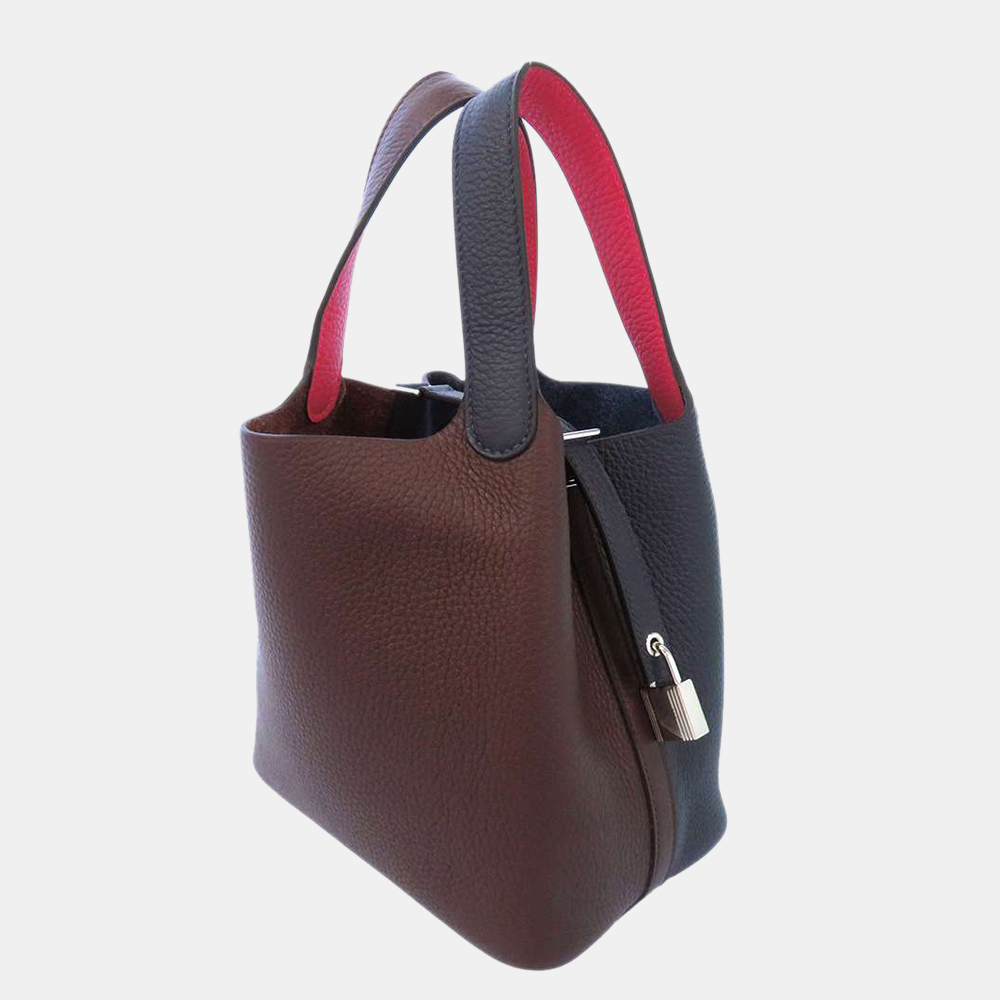 

Hermes Multi Taurillon Clemence Leather Casaque 2 Picotin Lock PM Tote Bag, Multicolor