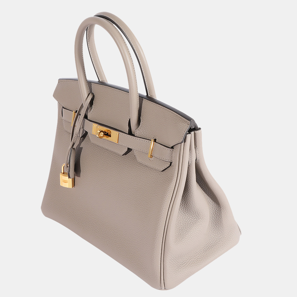 

Hermes Gris Asphalte Togo Birkin 30 GHW, Grey