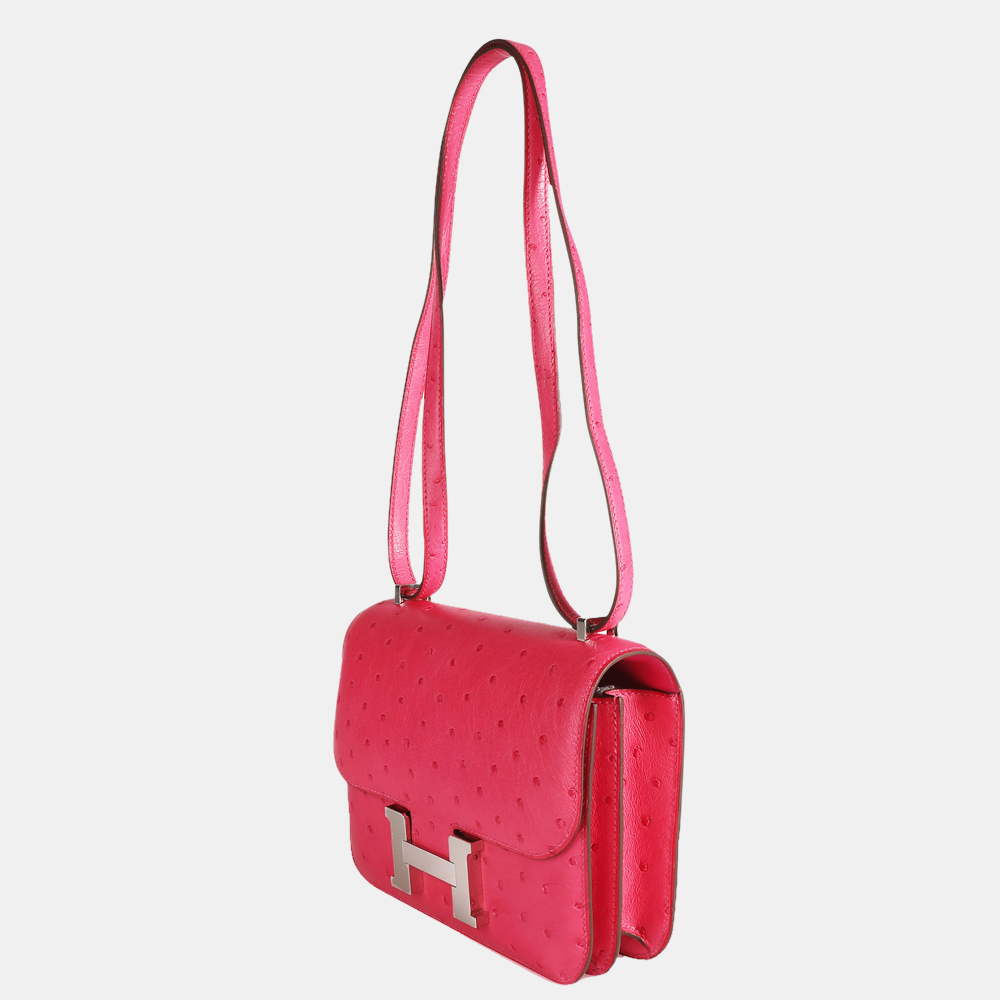 

Hermes Rose Tyrien Ostrich Constance 18 PHW, Pink