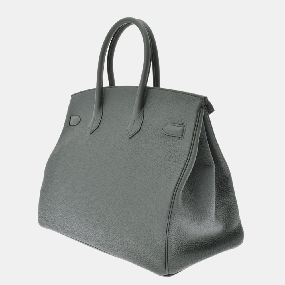 

Hermes Grey Togo Leather Gold Hardware Birkin 35 Bag