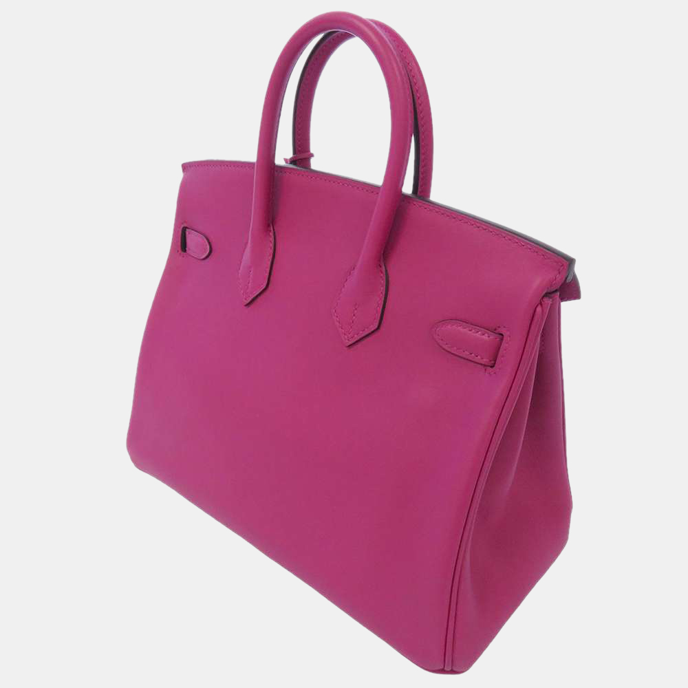 

Hermes Purple Swift Leather Palladium Hardware Birkin 25 Bag