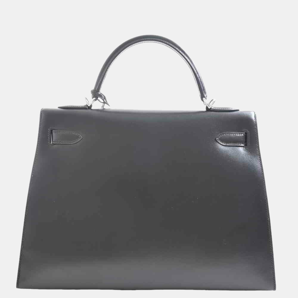 

Hermes box calf Kelly 32 handbag black