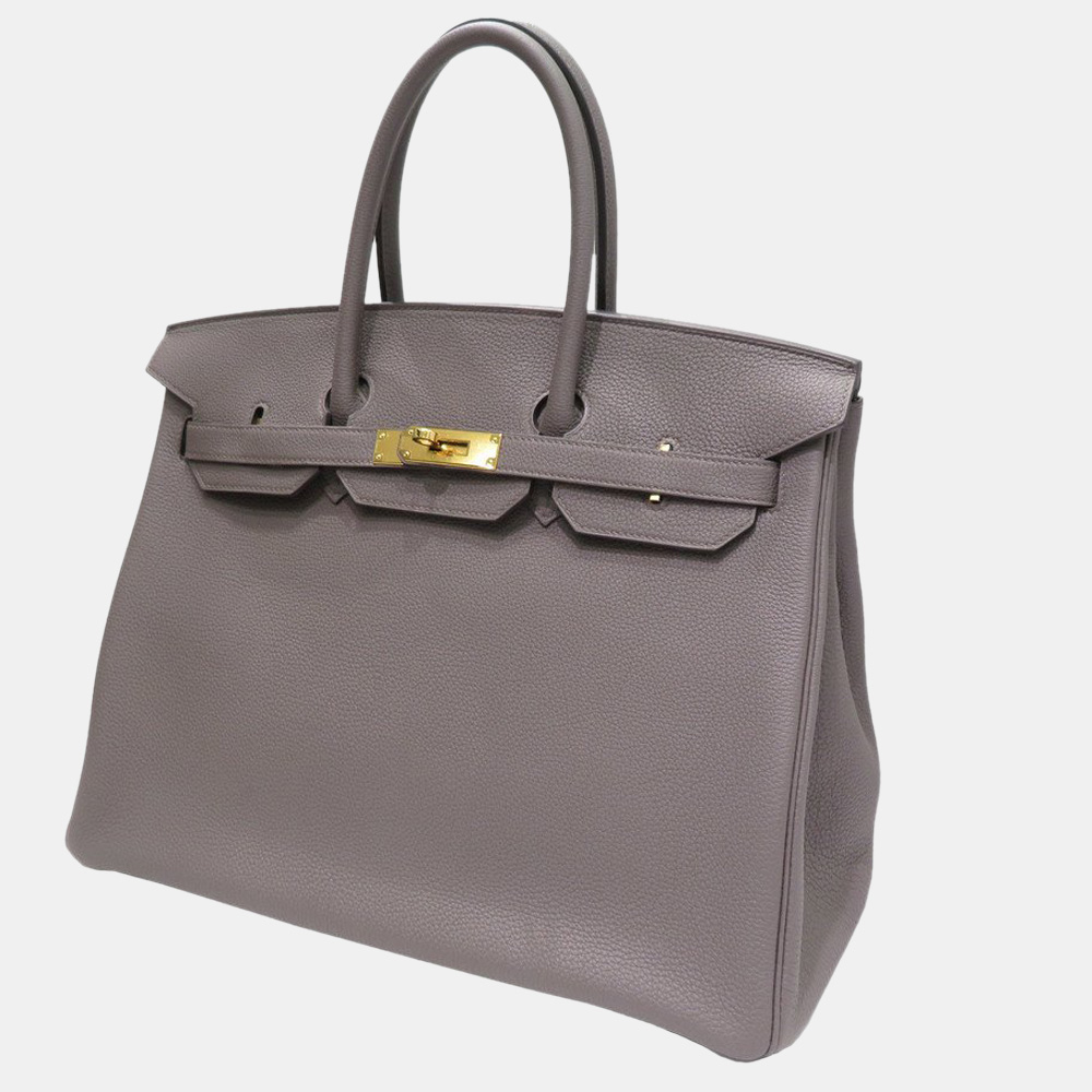 

Hermes Birkin 35 handbag ethane/G metal fittings Togo A stamp, Grey