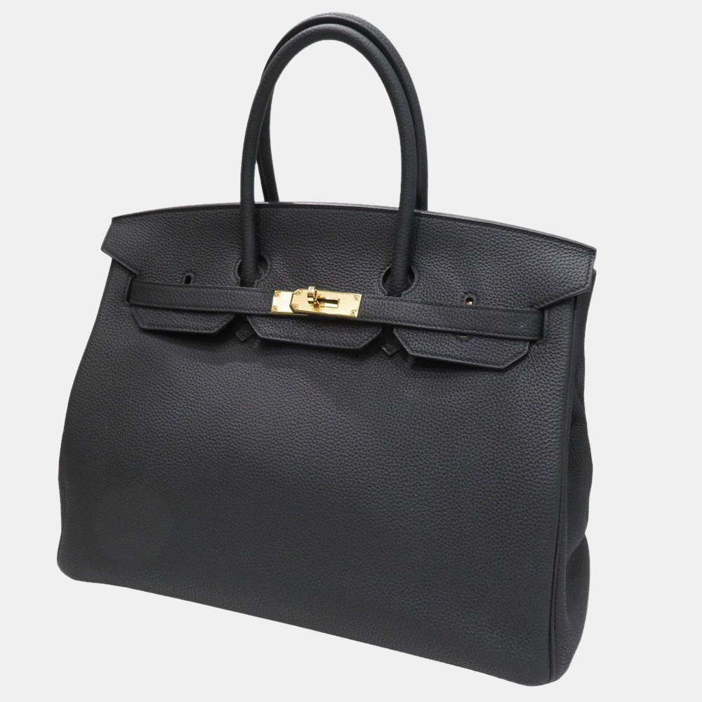 

Hermes Birkin 35 tote bag black / RG metal fittings Togo D stamp