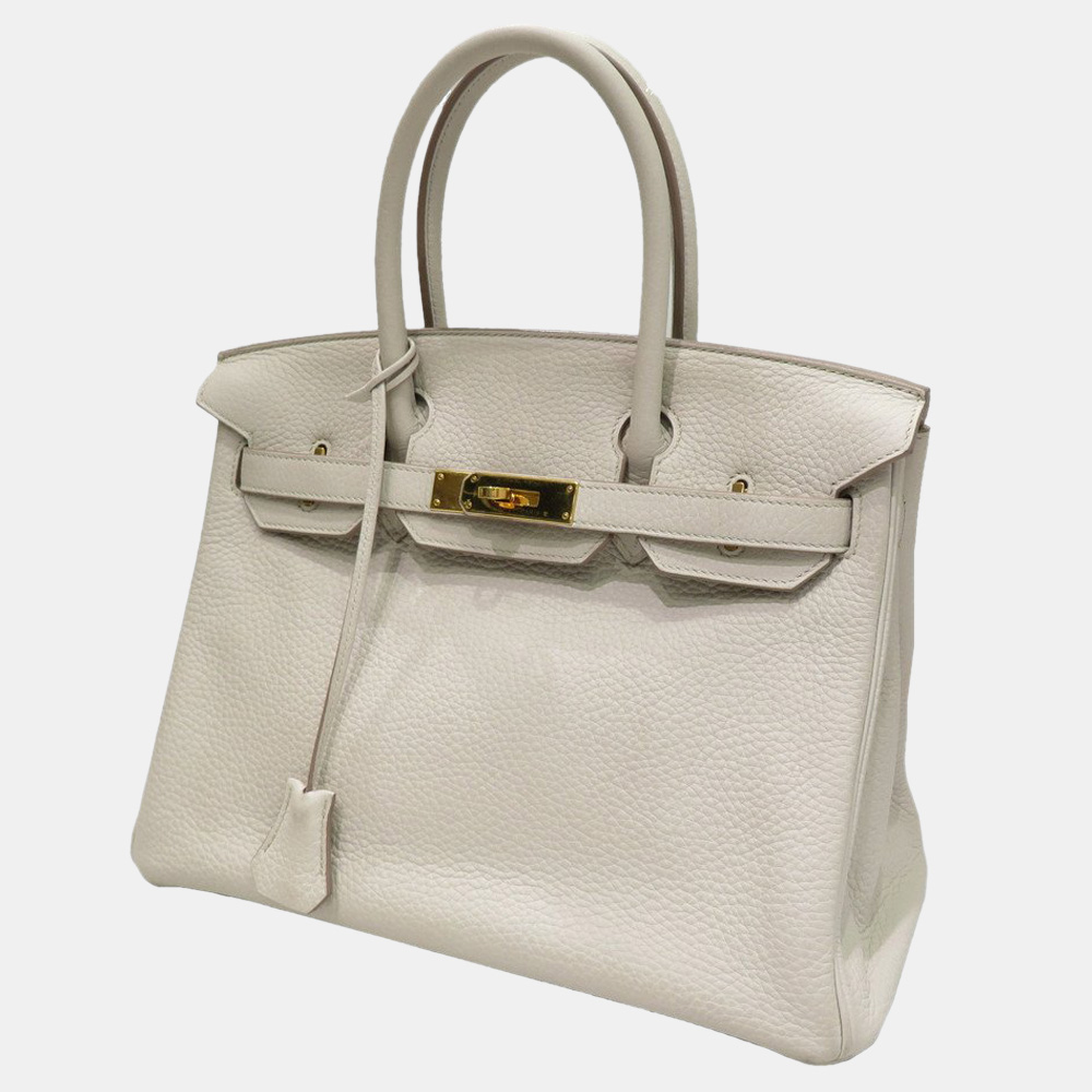 

Hermes Birkin 30 handbag Beton/G metal fittings Togo A stamp, Cream