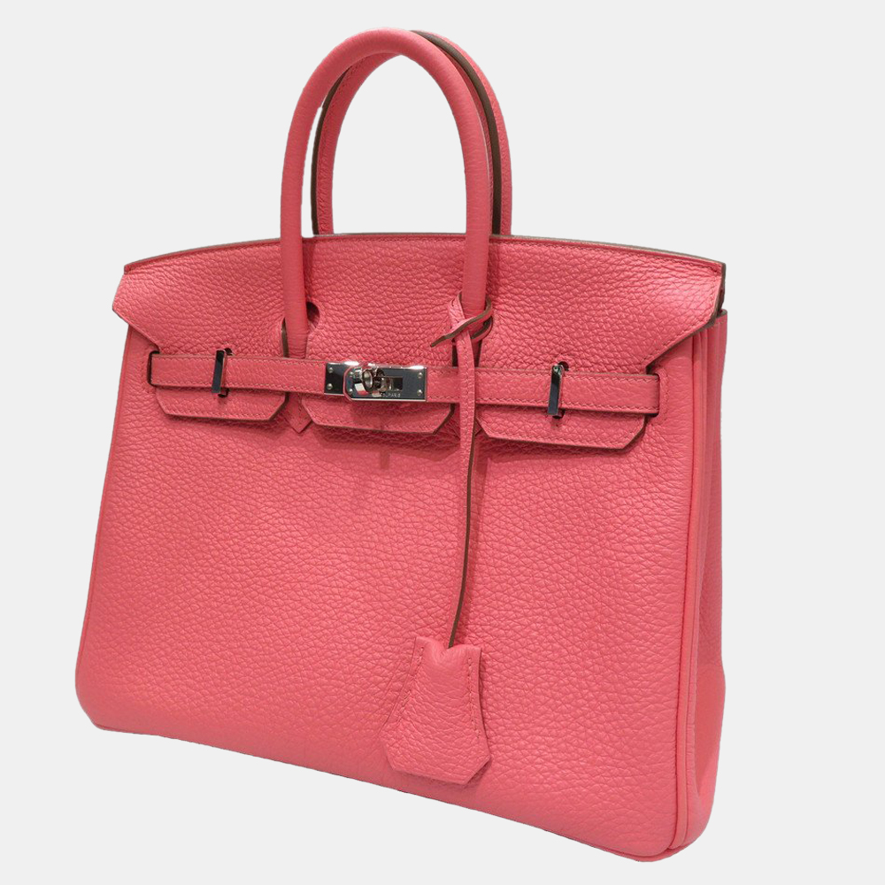 

Hermes Birkin 25 handbag rose lipstick/S metal fittings Togo Q stamp, Pink